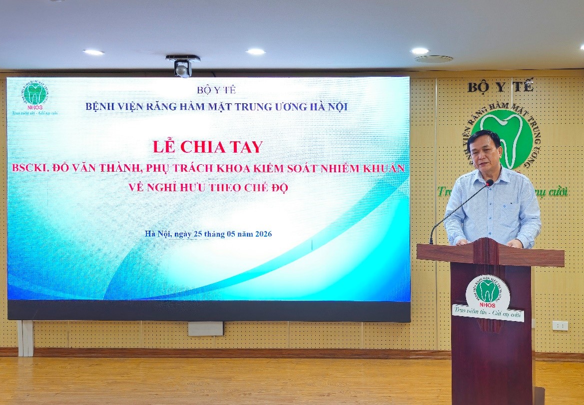 BSCKI. Đỗ Văn Thành, phụ trách khoa KSNK phát biểu cảm ơn